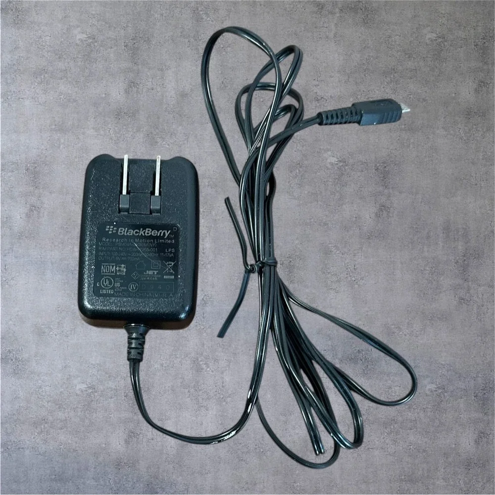 BlackBerry Wall Charger AC‎ Adapter PSM04A-050RIM Micro-USB Black